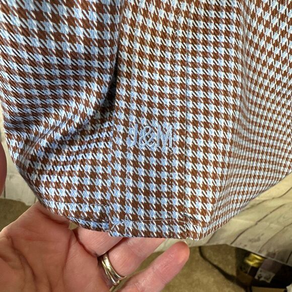Johnston & Murphy XC 4 Extreme Comfort XXL Houndstooth Long Sleeve Button Down - Picture 4 of 9